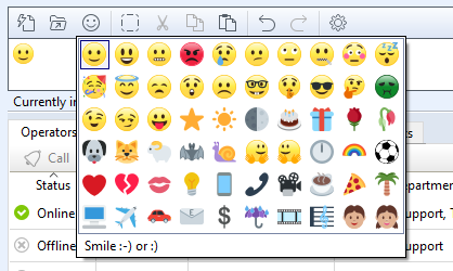 Inserting emoticons